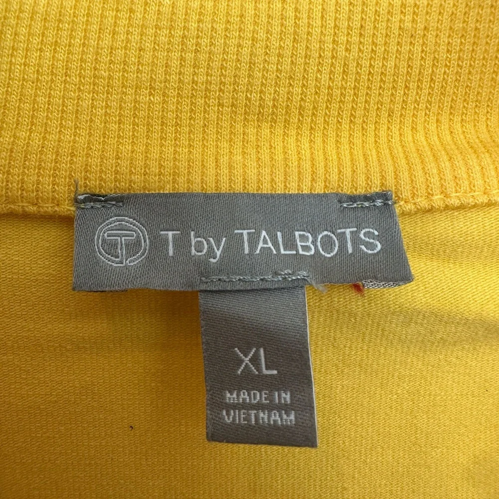 T by Talbots Canary Yellow Full Zip Front Medium Weight Jacket Size Large NWOT